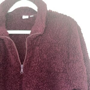 GAP•Quarter Zip Fleece Jacket Sweater Purple